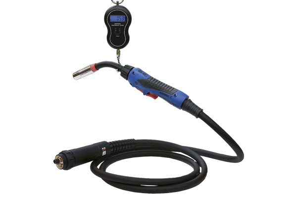 Welding Torch Attached To Weighing Scale
