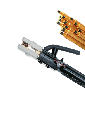 Electrode holders, gouging torches and gouging electrodes Electrode holders, gouging torches and gouging electrodes