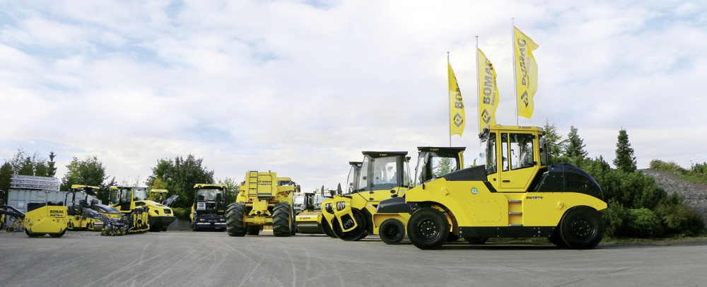 MB EVO PRO burner from ABICOR BINZEL in use at BOMAG